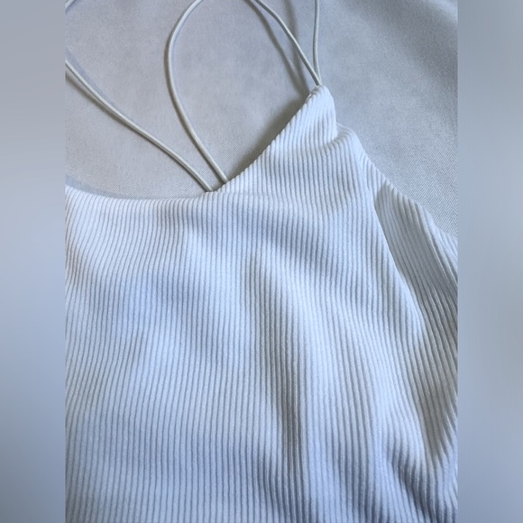 NASTY GAL White Ribbed Tank Crop Top - Picture 3 of 4